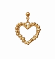 Złocone kolczyki serce Vander Jewelry – srebro 925 pokryte złotem 24k, ręcznie wykonana biżuteria