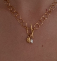 Złocony naszyjnik Perełka Vander Jewelry – ręcznie wykonana biżuteria ze srebra 925 z naturalną perłą