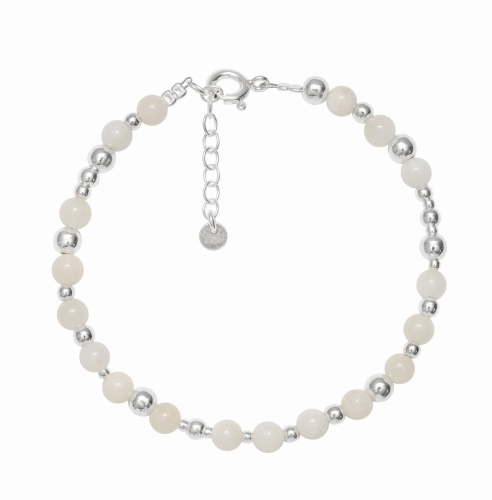 bransoletka waniliowy jadeit srebro polska marka