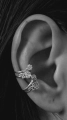 Kolczyki nausznice róża handmade – wyjątkowa biżuteria artystyczna Vander Jewelry z Polski