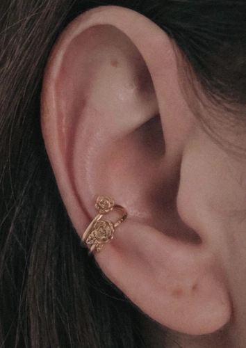 nausznica róża vander autorski projekt srebro